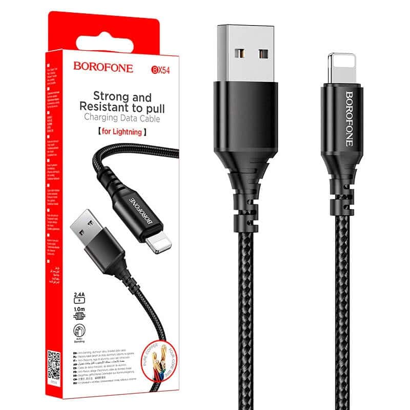 BOROFONE (BX54) Lightning Cable 1M Data Sync cord BOROFONE (BX54) Lightning Cable 1M Data Sync cord